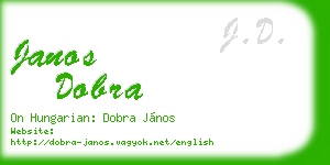 janos dobra business card